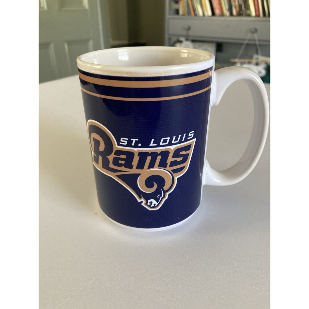 St. Louis Rams Coffee Cup -Bradford Jackson Avery Long 1 Small Chip Good Cond
